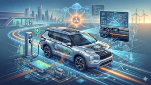 Современная иллюстрация электрических систем автомобилей Mitsubishi, демонстрирующая технологические тренды и инновации 2026 года
